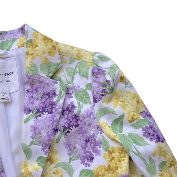 Janie and Jack Yellow and Purple Floral Blazer and Pants Set - Picture 10 of 11